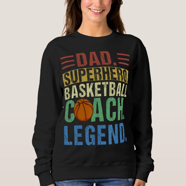 Moletom Pai de treinador de basquetebol Vintage (Frente)