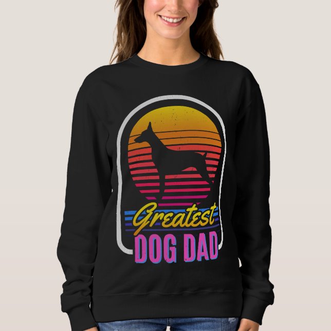 Moletom Pai Doberman Vintage Retro Distress Design 918 (Frente)