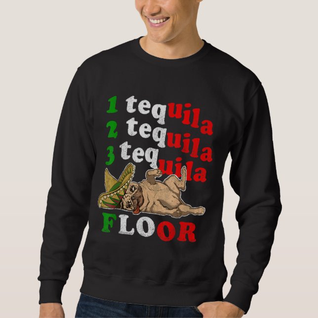 Moletom Pai Engraçado Presente 1 2 3 Tequila Floo (Frente)
