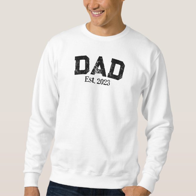 Moletom Pai Est. 2023 Sweatshirt Personalizada (Frente)