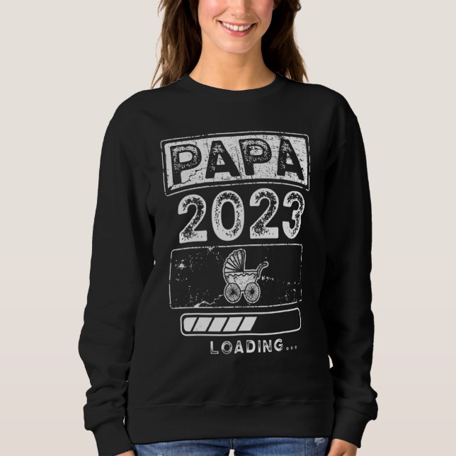 Moletom Pai Futuro Papai 2023 Anúncio de Bebê Pai (Frente)