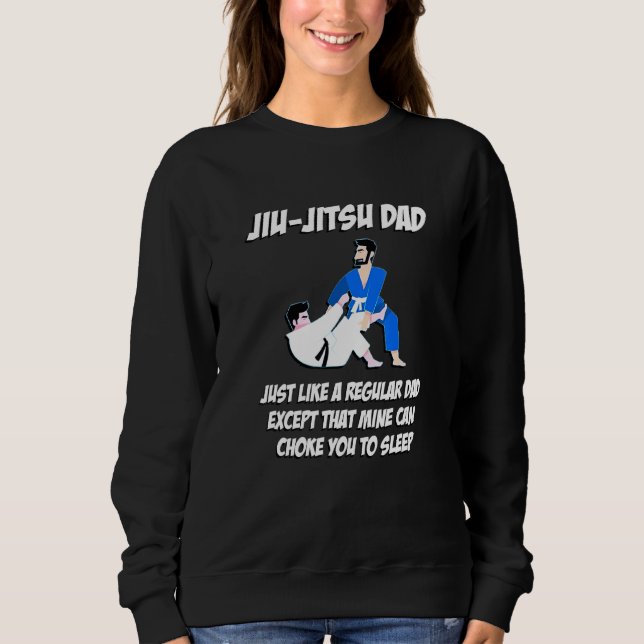 Moletom Pai Jiu-Jitsu Asfixia Você Para Dormir Design de K (Frente)