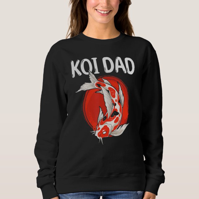 Moletom Pai Koi Carp Fishkeeper de Peixes Japoneses (Frente)