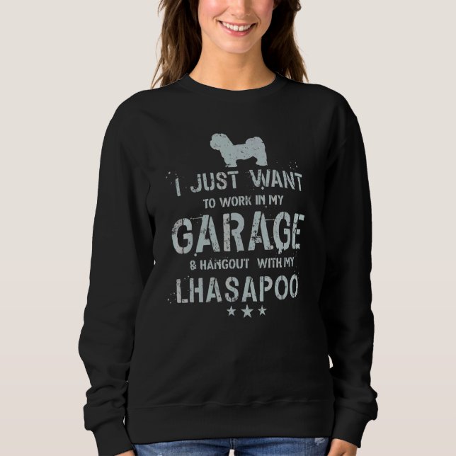 Moletom Pai Lhasapoo Garagem Homens Penduram (Frente)