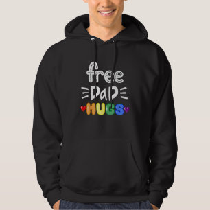 Moletom Pai Livre Abraços LGBTQ Orgulho Arco-Íris Lésbica