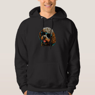 Moletom Pai Mãe Cachorro Legal Óculos de Sol Cavapoo