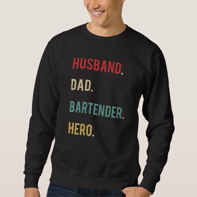 Moletom Pai Marido Bartender Hero Day Merch (Frente)