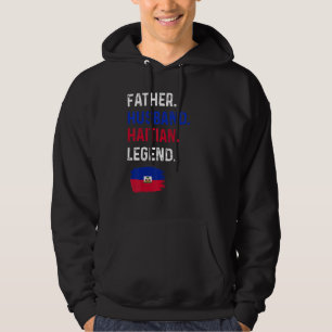 Moletom Pai Marido Lenda Haitiana Orgulhoso Papai Bandeira