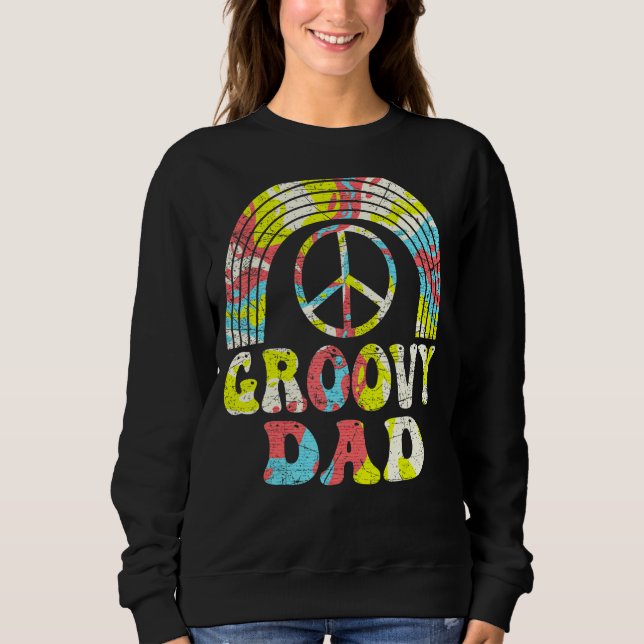 Moletom Pai Mens Groovy da década de 70 Nostalgia estética (Frente)