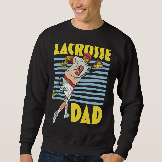 Moletom Pai Mens Lacrosse Melhor Pai De Familiaridade (Frente)
