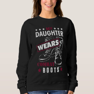 Moletom Pai Militar Minha Filha Veste Botas de Combate