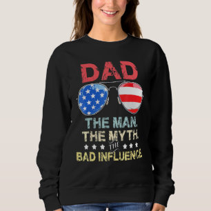 Moletom Pai Óculos De Sol Bandeira Americana O Homem O Mit