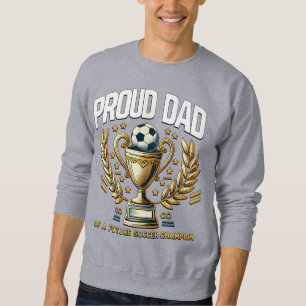 Moletom Pai orgulhoso de um campeão de futebol do futuro