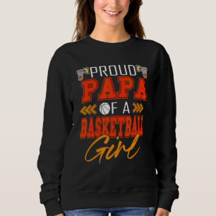 Moletom Pai Orgulhoso De Uma Menina De Basquete Roupas De