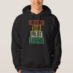 Moletom Pai-piloto de avião Padre Vintage Retro Husband Da