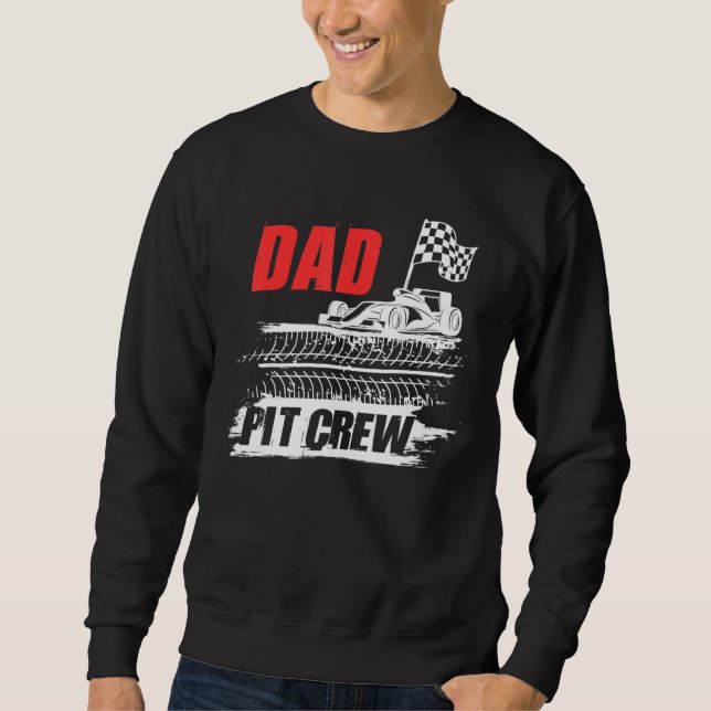 Moletom Pai Pit Crew Car Racer Party (Frente)