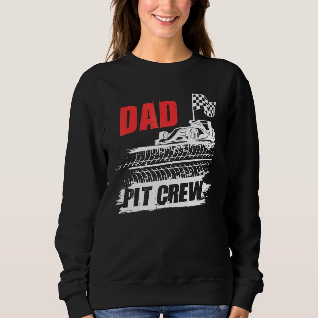 Moletom Pai Pit Crew Car Racer Party (Frente)