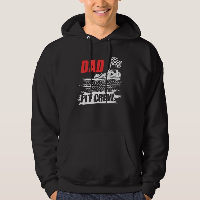 Moletom Pai Pit Crew Car Racer Party (Frente)