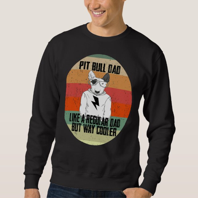 Moletom Pai Pitbull Como Um Pai Regular Mas Animal Mais Fr (Frente)