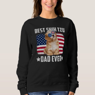 Moletom Pai Shih Tzu Melhor Bandeira Americana