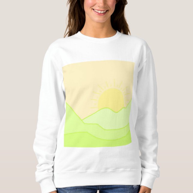 Moletom paisagem abstrato arte (Frente)