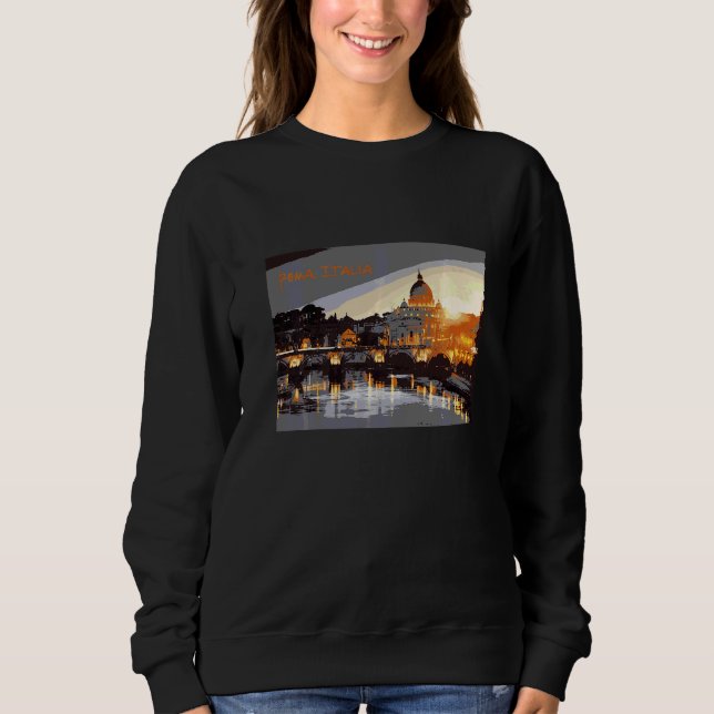 Moletom Paisagem da Cidade de Roma Itália (Frente)