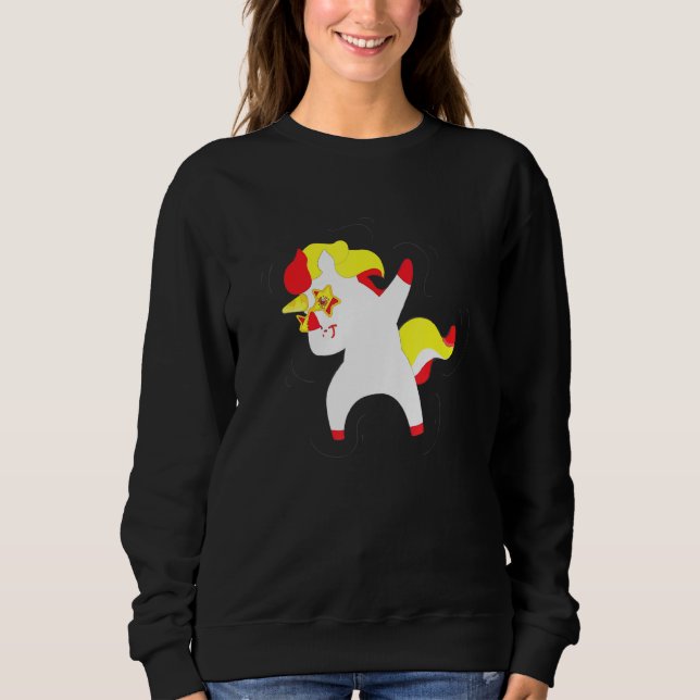 Moletom Países Sinalizadores Unicorn S Dabbing Unicorn Esp (Frente)
