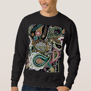 Moletom Paisley asiático: design moderno sem costura.
