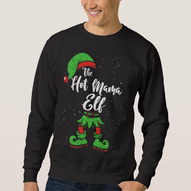 Moletom Pajama de Natal da família de Elf Mating (Frente)