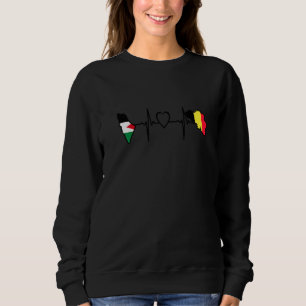 Moletom Palestina Bandeira Bélgica Palestino Belga Coração