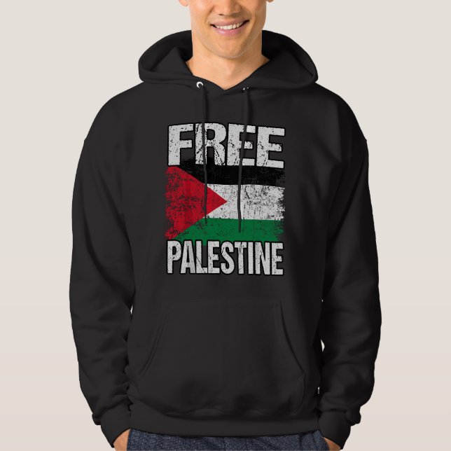 Moletom Palestina livre (árabe) roupa intifada (Frente)