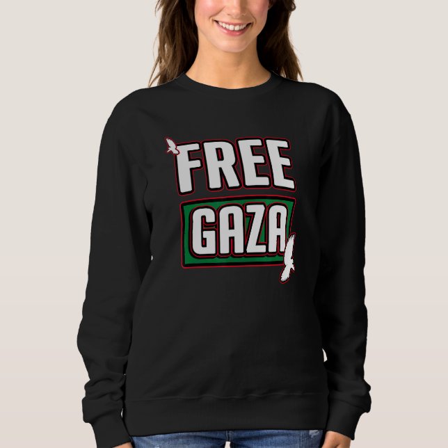 Moletom Palestina Livre em Gaza Ajuda Palestina Palestina  (Frente)