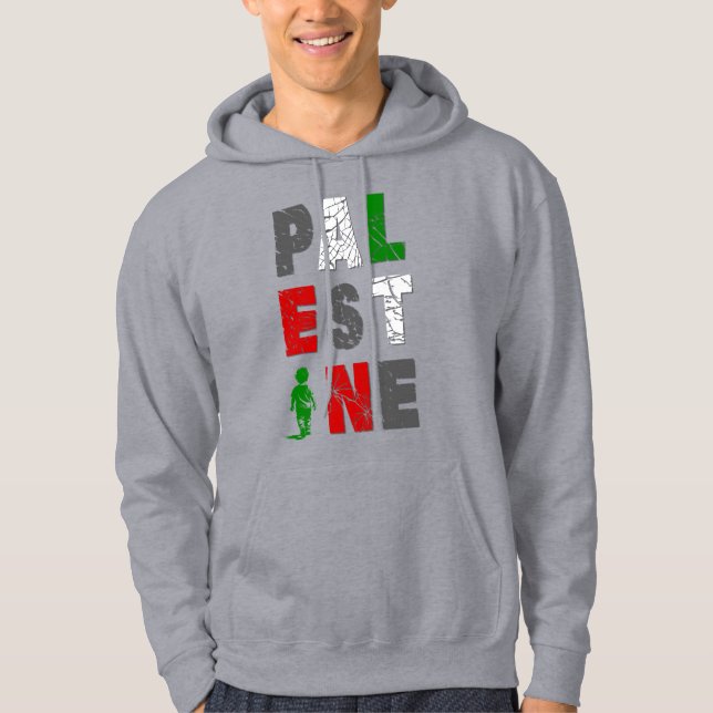 Moletom PALESTINE Solidariedade Hoodie - Negrito (Frente)