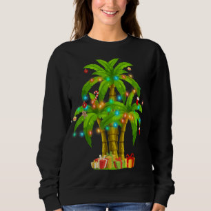 Moletom Palm de Natal Árvore Tropical Xmas Coconut Luzes P
