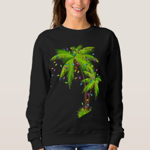 Moletom Palm Tree Beach Funny Tropical Xmas Christmas Ligh