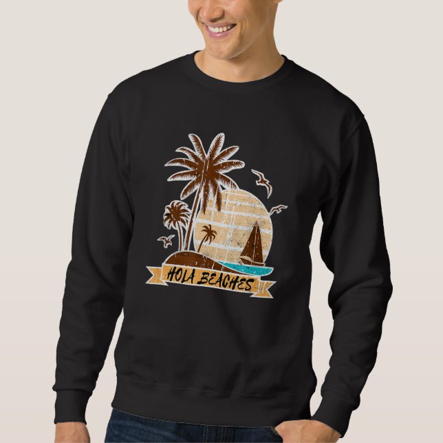 Moletom Palm Tree Sand Beach Summer Vacing Hola Tropical (Frente)