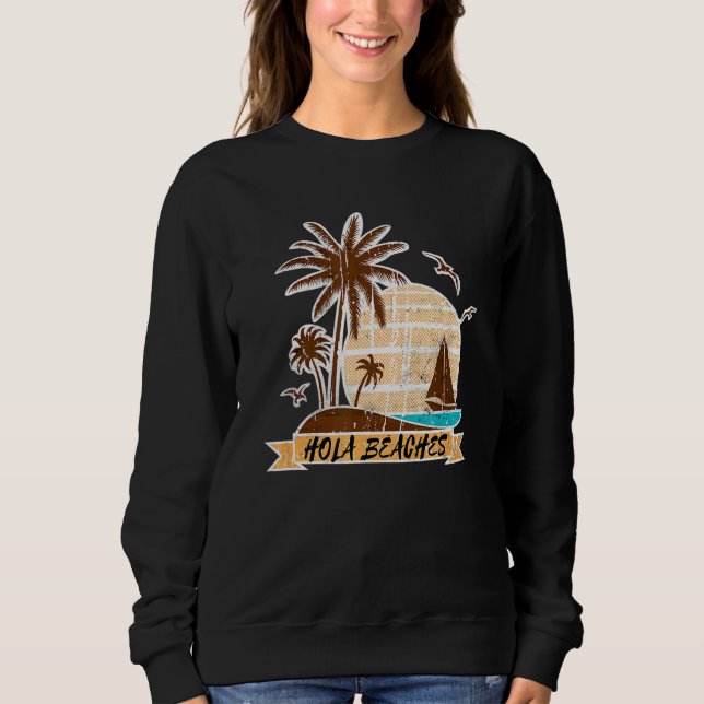 Moletom Palm Tree Sand Beach Summer Vacing Hola Tropical (Frente)