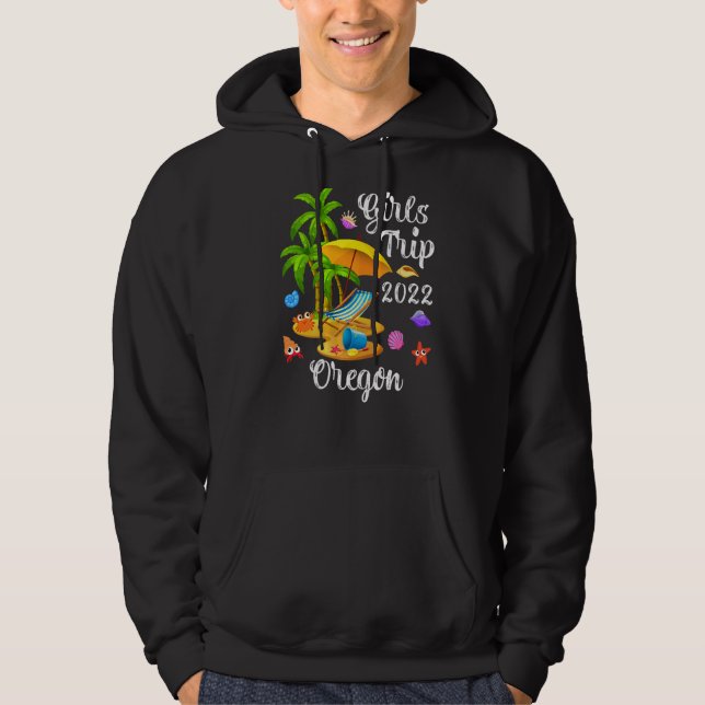 Moletom Palm Tree Summer Vacation Girls Trip 2022 Oregon B (Frente)