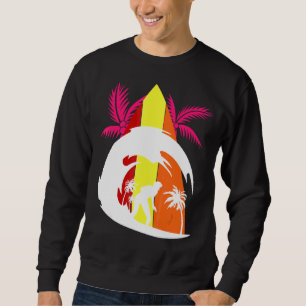 Moletom Palm Trees Oceanas Surfboard Surfboard Surf Ondas
