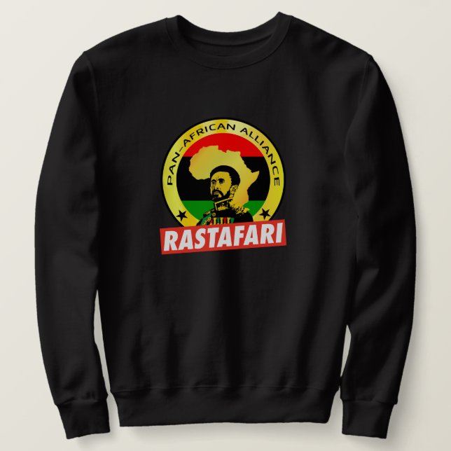 Moletom PAN-AFRICAN-ALLIANCE Africa Jah Rastafari Sweater  (Frente do Design)