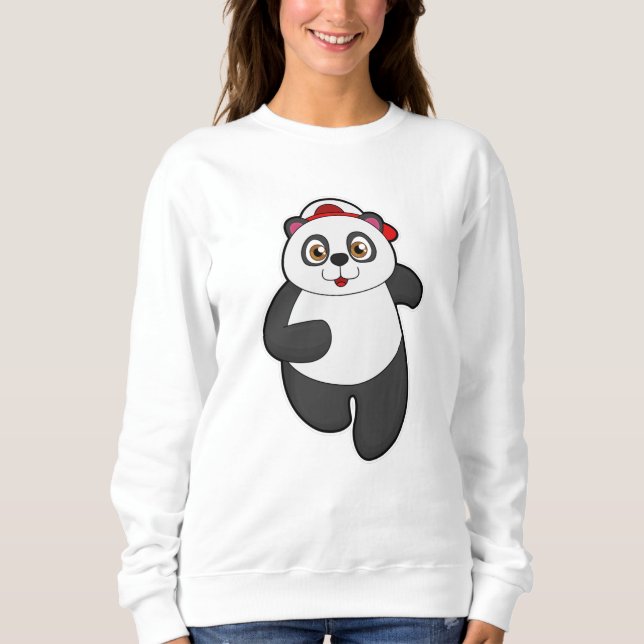 Moletom Panda a Correr com Boné (Frente)