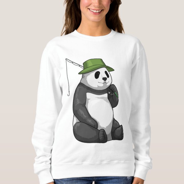 Moletom Panda a pescar com cana de pesca (Frente)