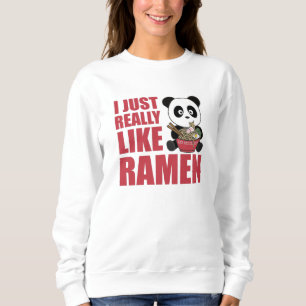Moletom Panda Acionada Por Ramen Sweet Kawaii Noodle Panda
