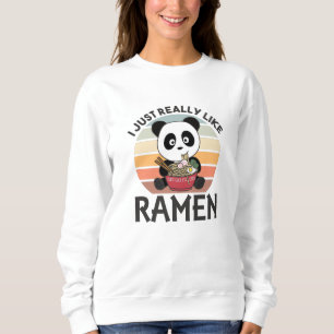 Moletom Panda Acionada Por Ramen Sweet Kawaii Noodle Panda