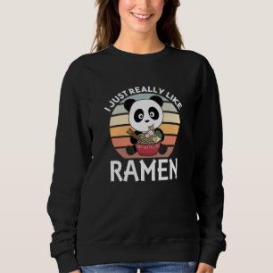 Moletom Panda Acionada Por Ramen Sweet Kawaii Noodle Panda