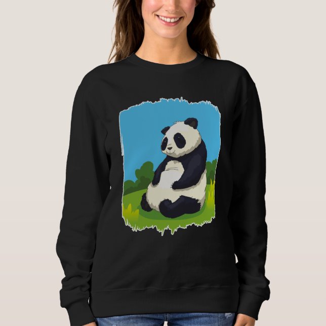 Moletom Panda Bear Bonito Pandas Ursa Ursa Belo Presente A (Frente)