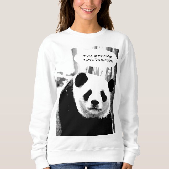 Moletom Panda Bear Hamlet Shakespeare Citando Mulheres (Frente)