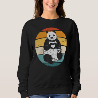 Moletom Panda Bear Pandas Animal Retro Sunset 1
