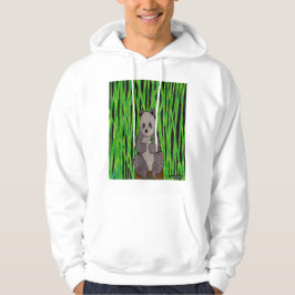 Moletom Panda (branca) - Camisola-doce com capuz masculino