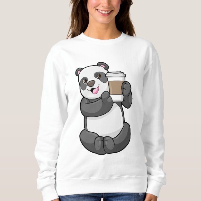 Moletom Panda com café para ir (Frente)